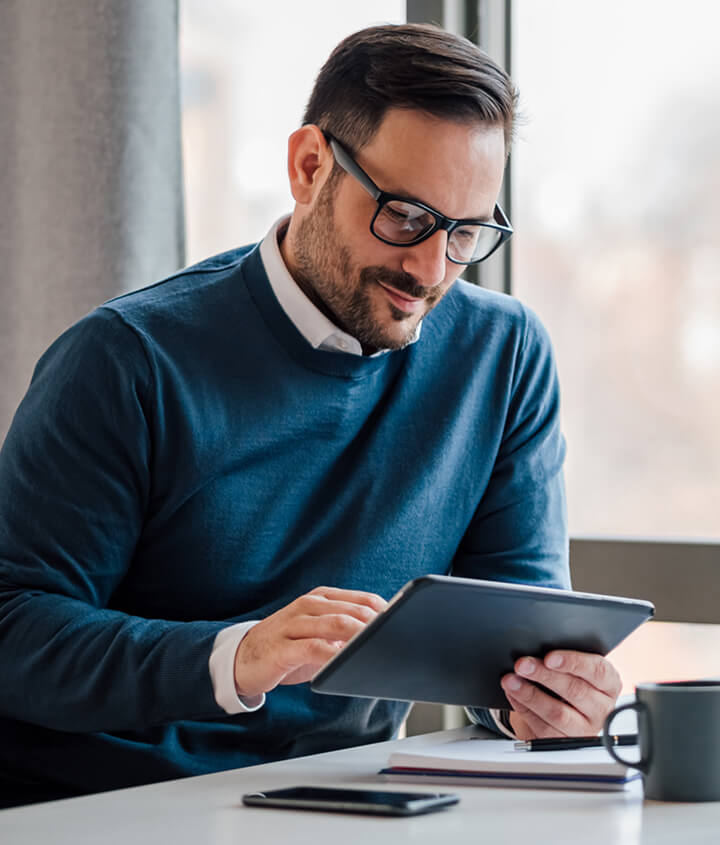 Person using tablet